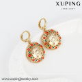 63886 Xuping fashion new designed gold plated women earring and pendant sets